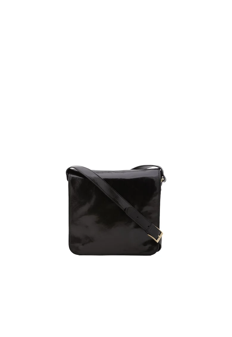 Geanta crossbody de piele cu clapa 210289