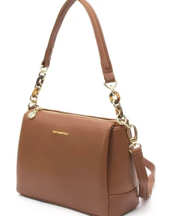 Geanta crossbody de piele ecologica, Maro scortisoara