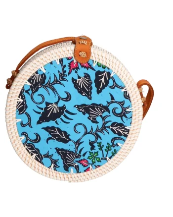 Geanta crossbody din paie, Lila