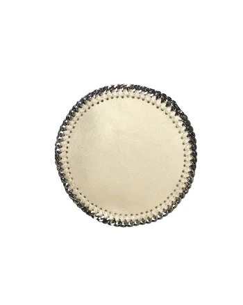 Geanta crossbody cu insertii lant, Auriu