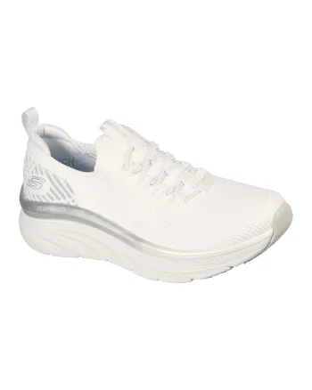 Pantofi sport slip-on relaxed fit din de plasa D'Lux Walker- Let it Flow, Alb/Argintiu