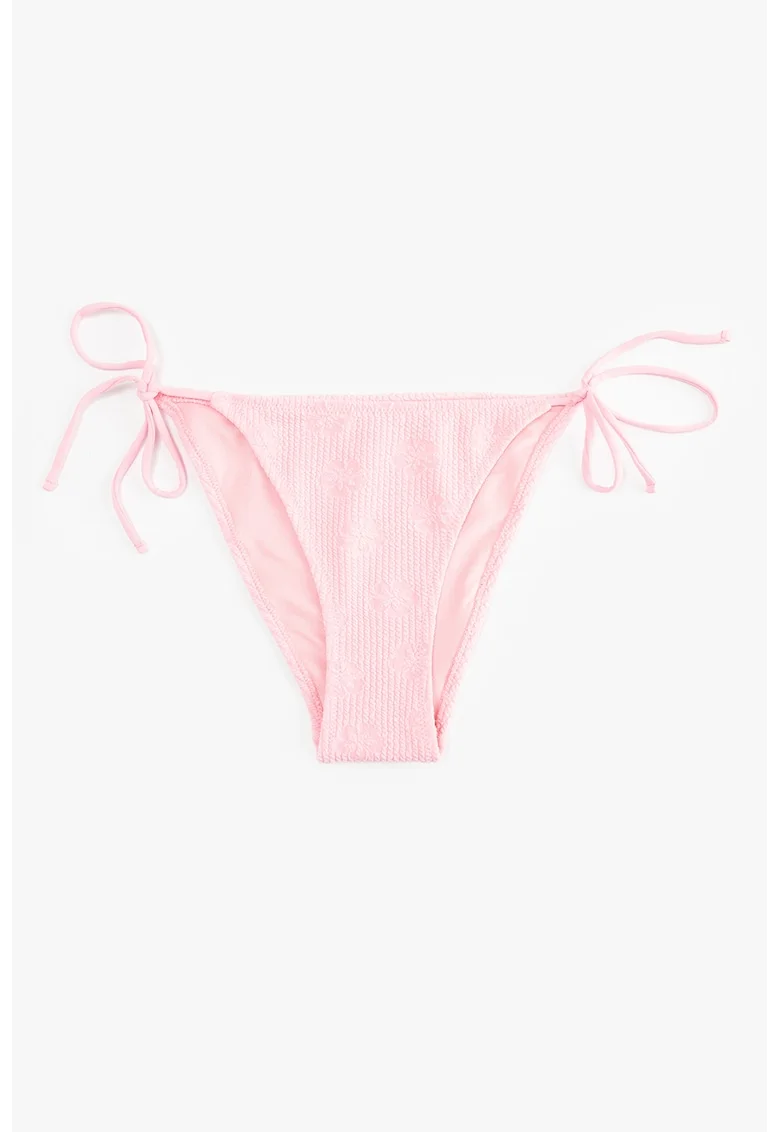 Slip cu model floral discret, Roz pal