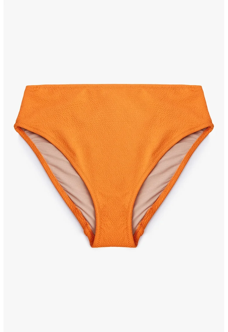 Slip hipster cu aspect texturat, Portocaliu deschis