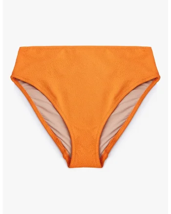 Slip hipster cu aspect texturat, Portocaliu deschis