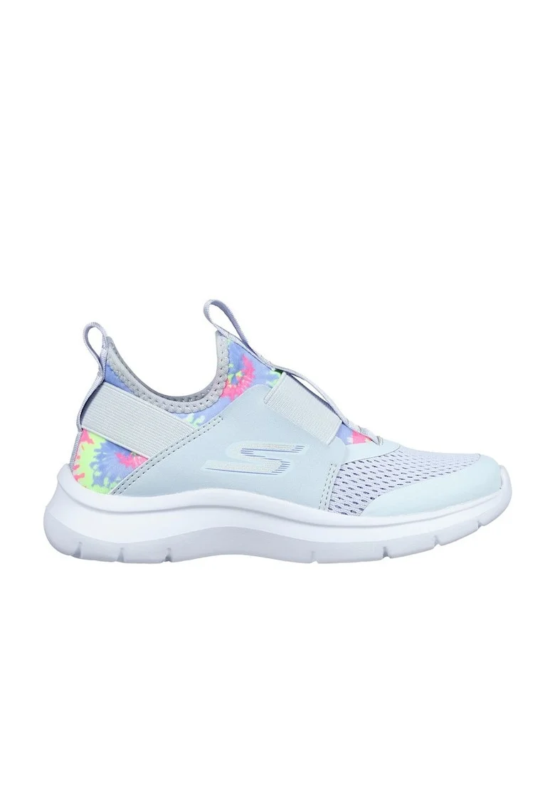 Pantofi fete Slip On Skech Fast Surprise Groove,  Albastru, Albastru
