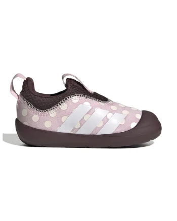 Pantofi sport slip-on cu buline, Maro cognac/Roz pastel