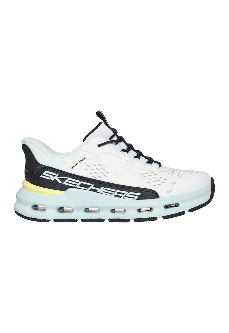 Pantofi sport Glide-Step Vista Lane Slip-Ins, Negru stins/Albastru glaciar/Alb murdar