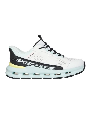 Pantofi sport Glide-Step Vista Lane Slip-Ins, Negru stins/Albastru glaciar/Alb murdar