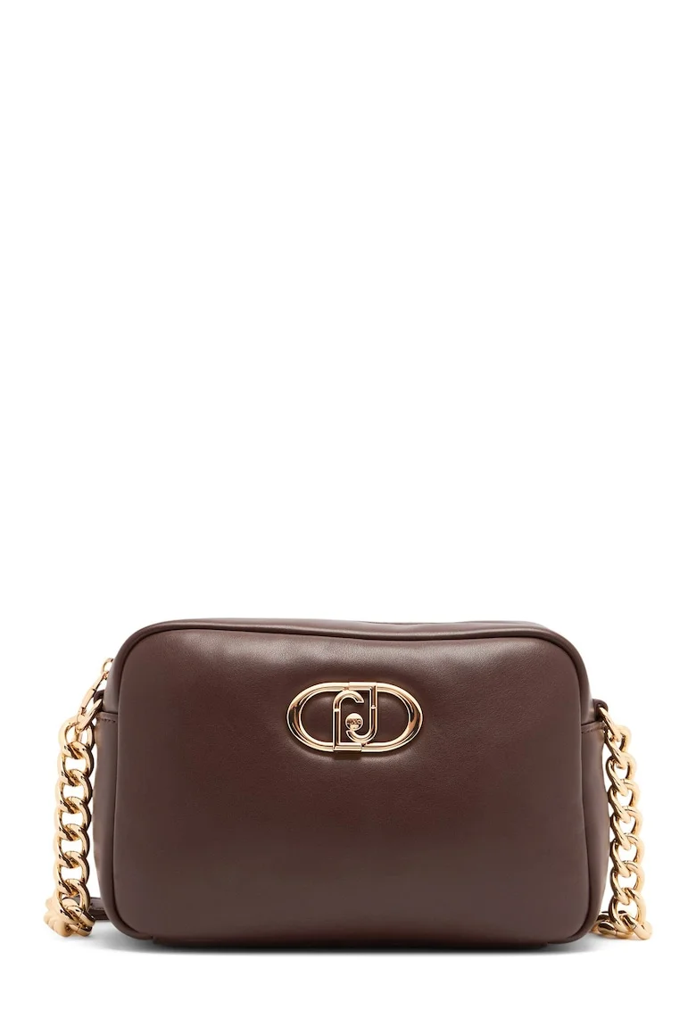 Geanta crossbody cu fermoar Lapuffy, Maro/Bej