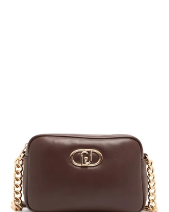 Geanta crossbody cu fermoar Lapuffy, Maro/Bej