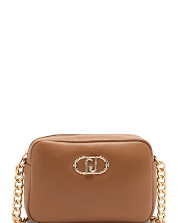 Geanta crossbody cu fermoar Lapuffy, Maro deschis