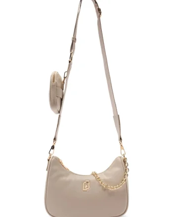 Geanta crossbody din piele ecologica, Bej