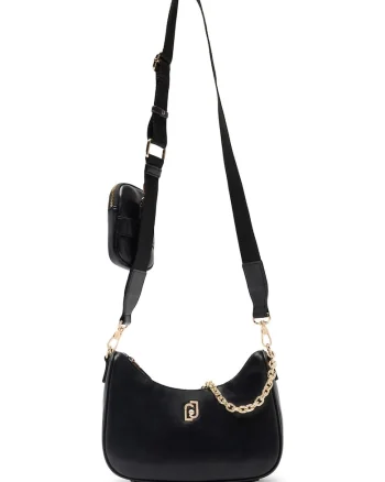 Geanta crossbody din piele ecologica, Negru
