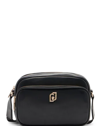 Geanta crossbody din piele ecologica, Negru
