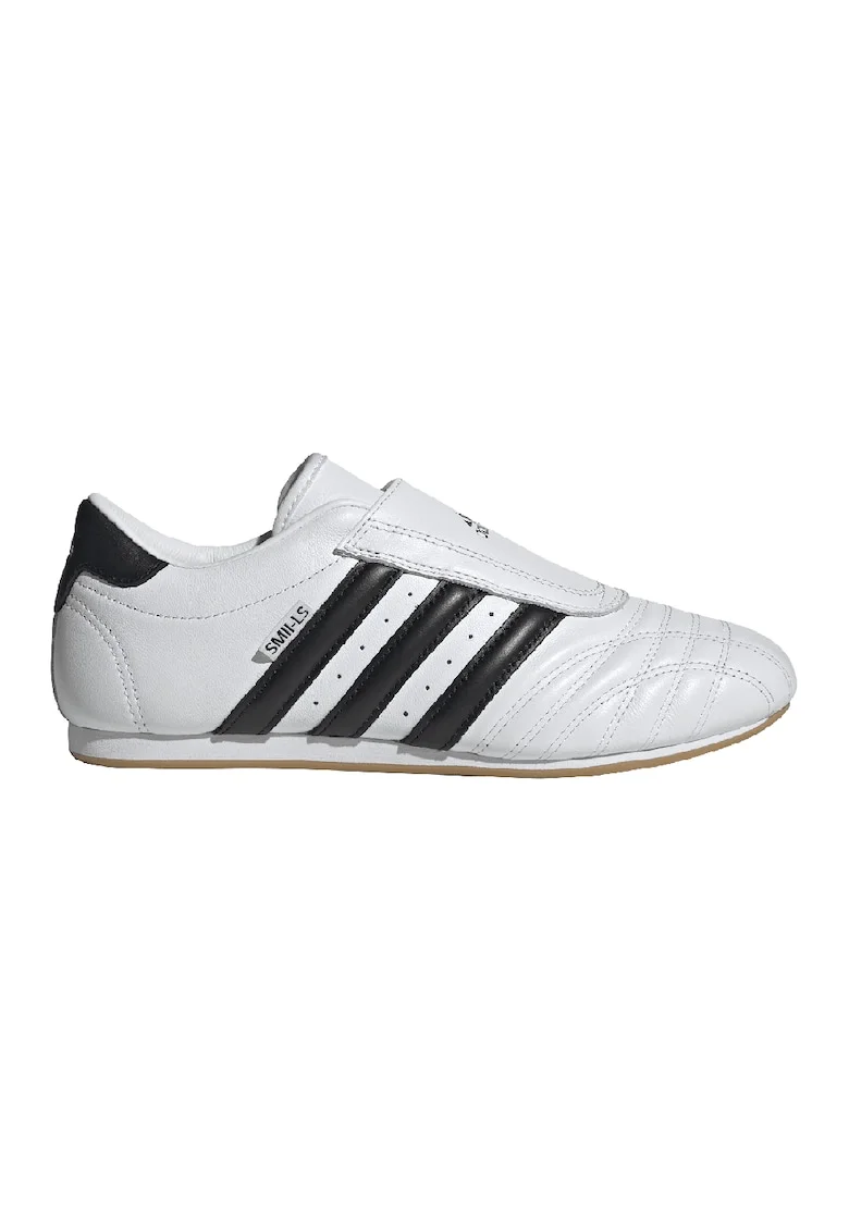 Pantofi sport slip-on din piele Taekwondo, Alb/Negru