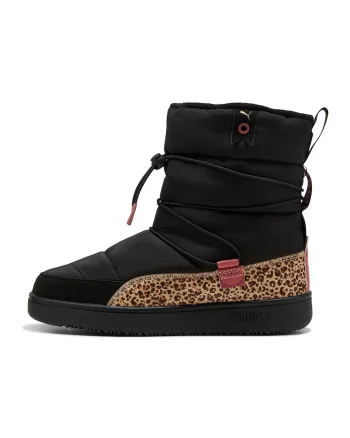Ghete slip-on Snowbae, Negru/Maro/Maro nisip