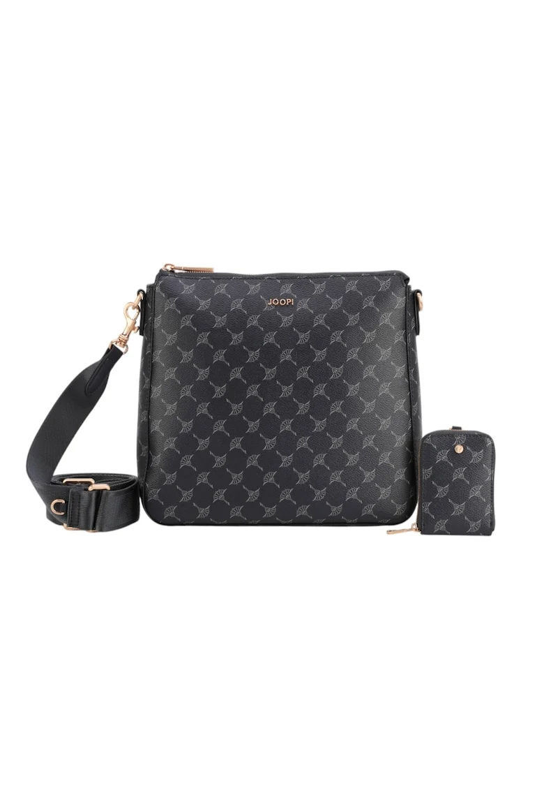 Geanta crossbody de piele ecologica cu model logo Jasmina, Bleumarin