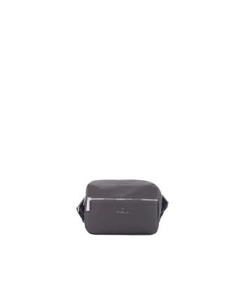 Geanta crossbody texturata, Gri