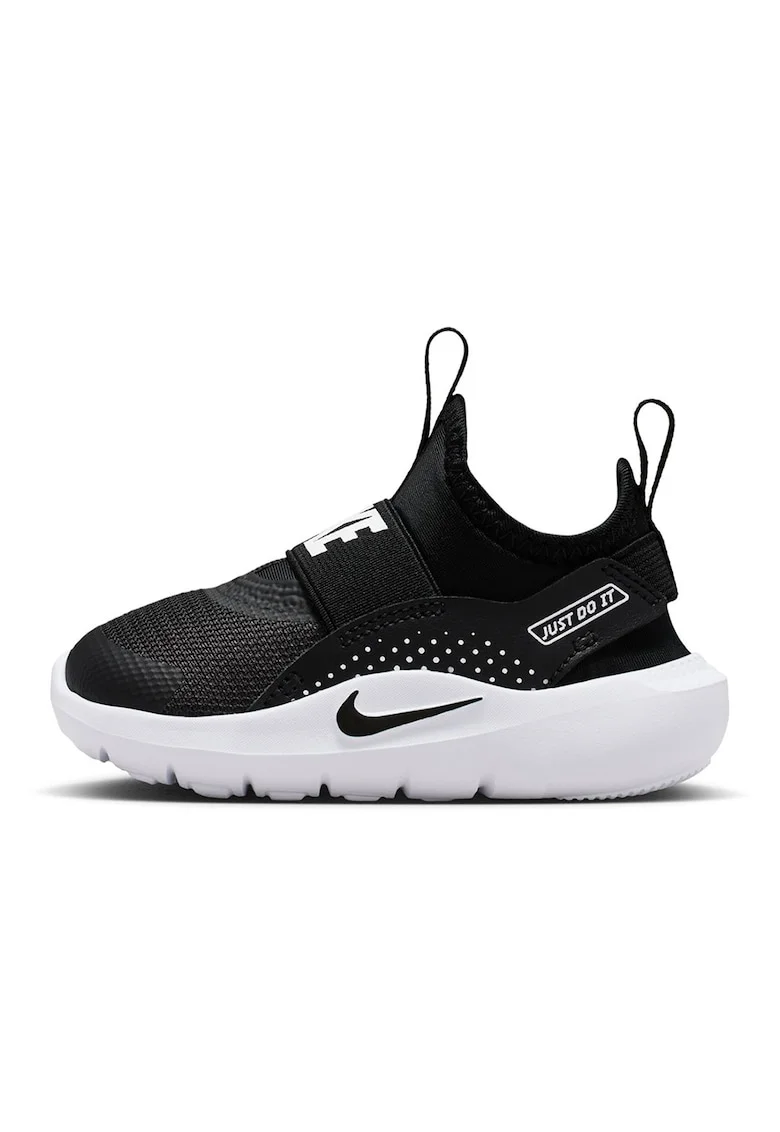 Pantofi slip-on Flex Runner 4 cu detaliu logo, pentru alergare, Alb/Negru