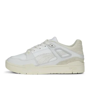 Pantofi sport cu insertii din piele intoarsa Slipstream Thrifted, Alb/Gri deschis