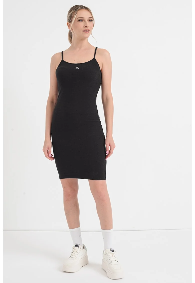 Rochie slim fit cu croiala bodycon, Gri antracit