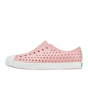 Pantofi sport slip-on cu perforatii Jefferson, Alb optic/Roz pal