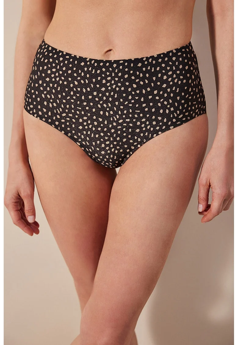 Slip cu imprimeu, Negru