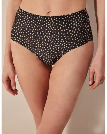 Slip cu imprimeu, Negru
