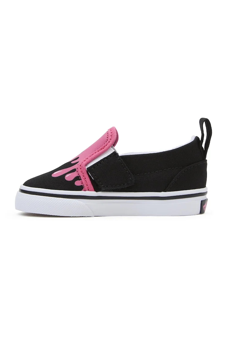 Tenisi slip-on, Negru/Roz