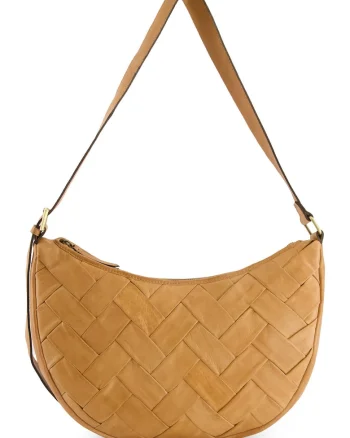 Geanta dama  crossbody, piele naturala, maro, 35x23x8cm, 3 buzunare interioare, 1 buzunar exterior