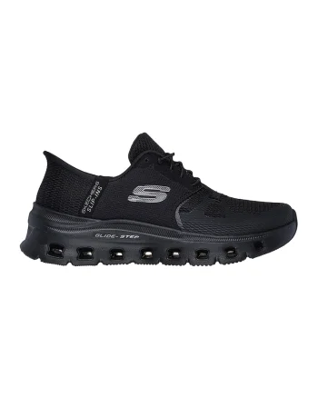 Pantofi sport slip-ins Glide Step Pro cu detaliu logo, Negru