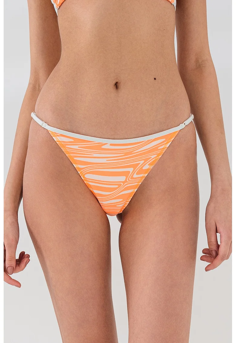 Slip brazilian cu model, Portocaliu deschis/Crem