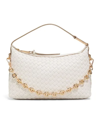 Geanta crossbody din piele ecologica Paxtoni, Alb optic