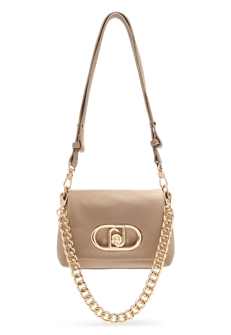Geanta crossbody matlasata cu clapa Lapuffy, Bej