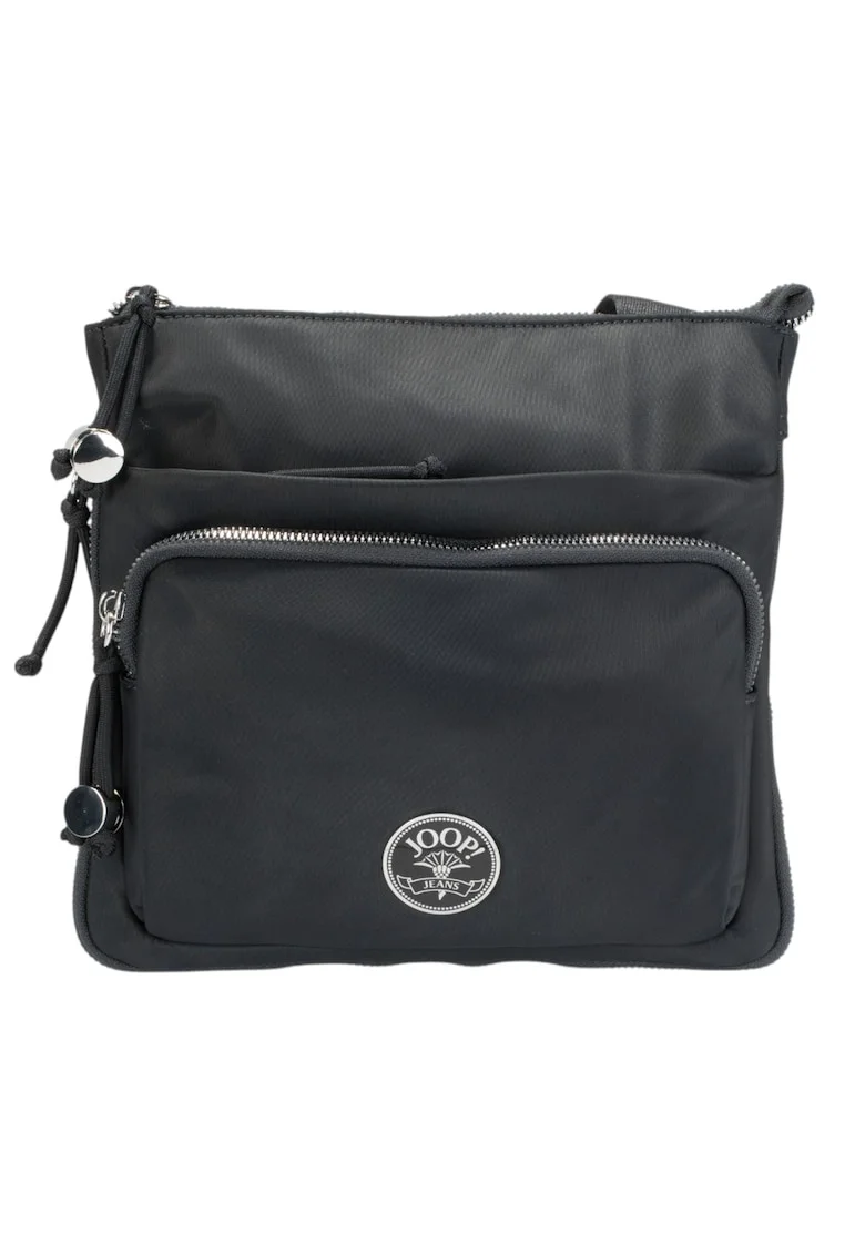 Geanta crossbody cu aplicatie logo Lilou, Negru