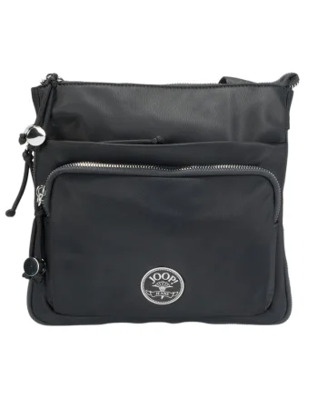 Geanta crossbody cu aplicatie logo Lilou, Negru