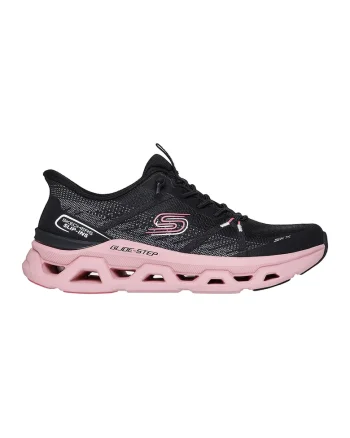 Pantofi sport slip-ins Glide Step Altus Fast Lane din plasa, Negru/Roz prafuit