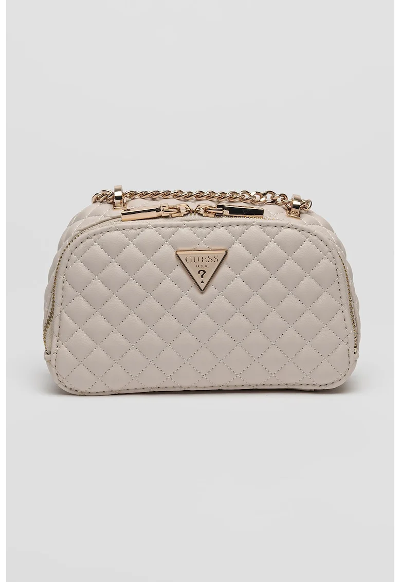 Geanta crossbody din piele ecologica cu aspect matlasat Rianee, Bej deschis