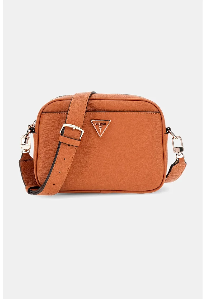 Geanta crossbody din piele ecologica cu bareta ajustabila, Portocaliu stins