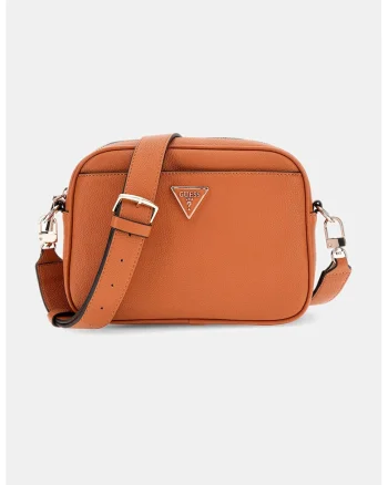 Geanta crossbody din piele ecologica cu bareta ajustabila, Portocaliu stins