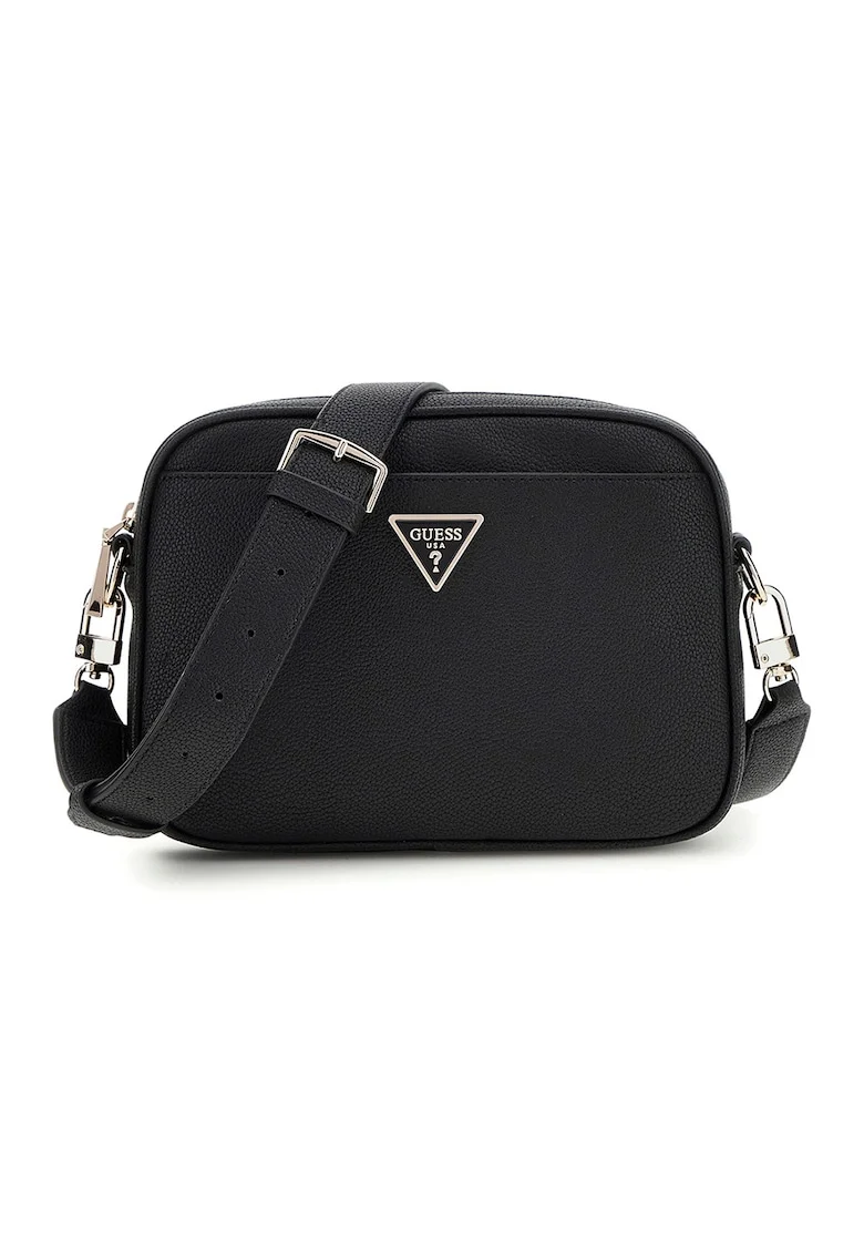 Geanta crossbody din piele ecologica cu bareta ajustabila, Negru