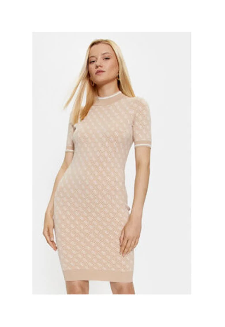 Rochie tricotata bodycon cu monograma