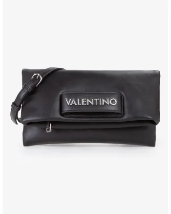 Geanta crossbody de piele ecologica cu clapa, Negru