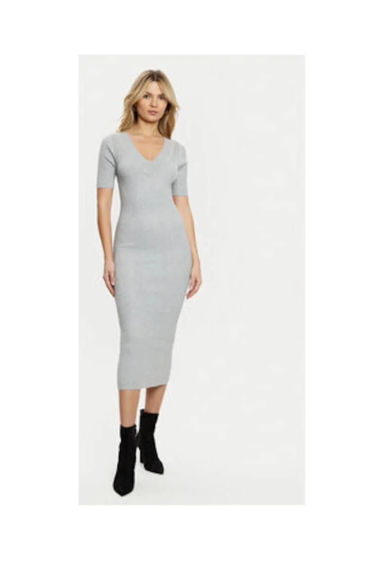 Rochie bodycon din tricot cu striatii