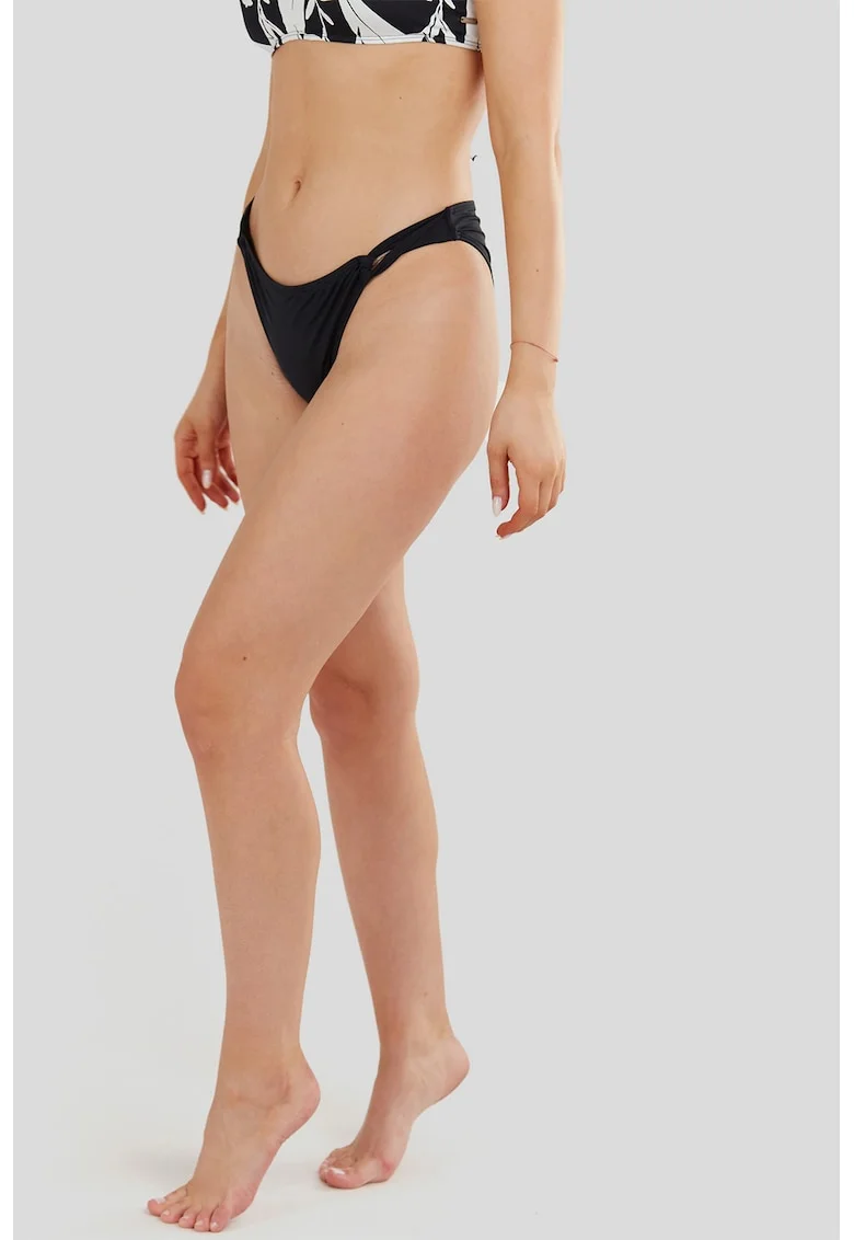 Slip cu model tropical Lola, Negru