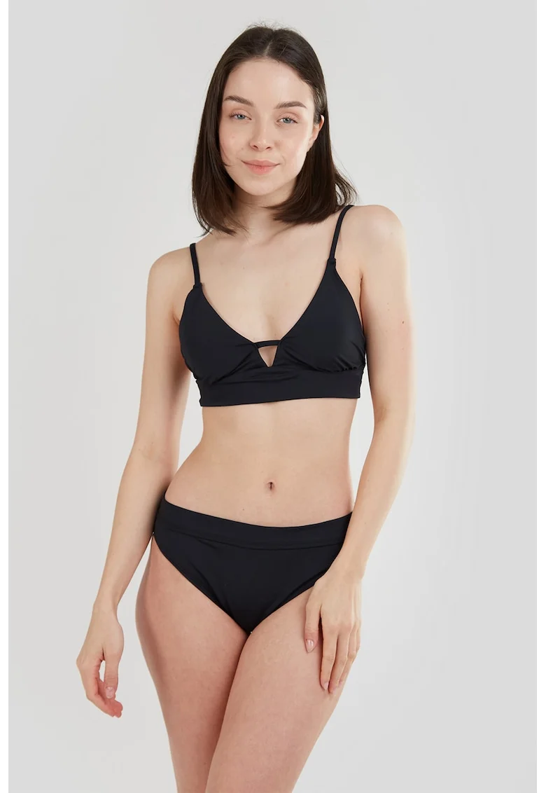 Sutien bralette de baie cu bureti detasabili Sahara, Negru