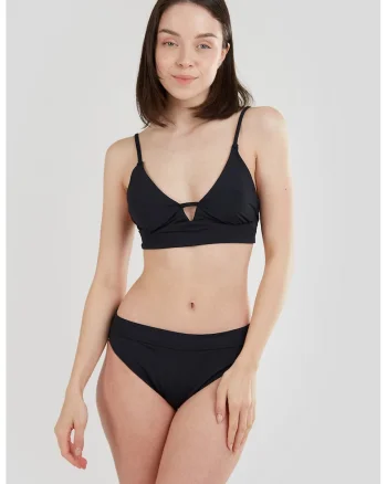 Sutien bralette de baie cu bureti detasabili Sahara, Negru