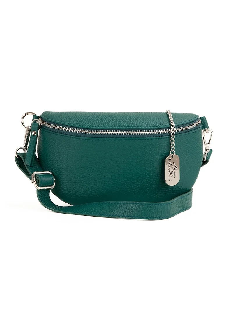 Geanta crossbody de piele Berenice, Verde aquamarin