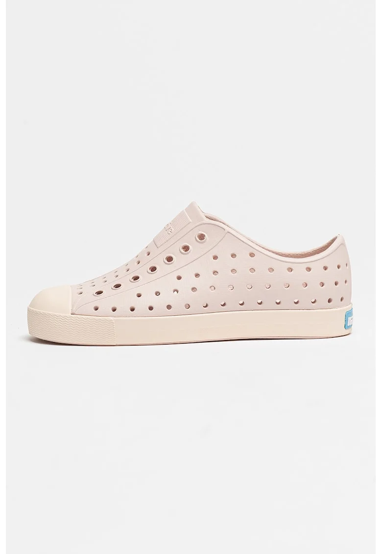 Tenisi slip-on cu varf intarit Jefferson, Alb fildes/Roz deschis