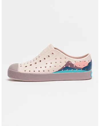 Tenisi slip-on cu varf intarit Jefferson Block, Violet prafuit/Roz pal